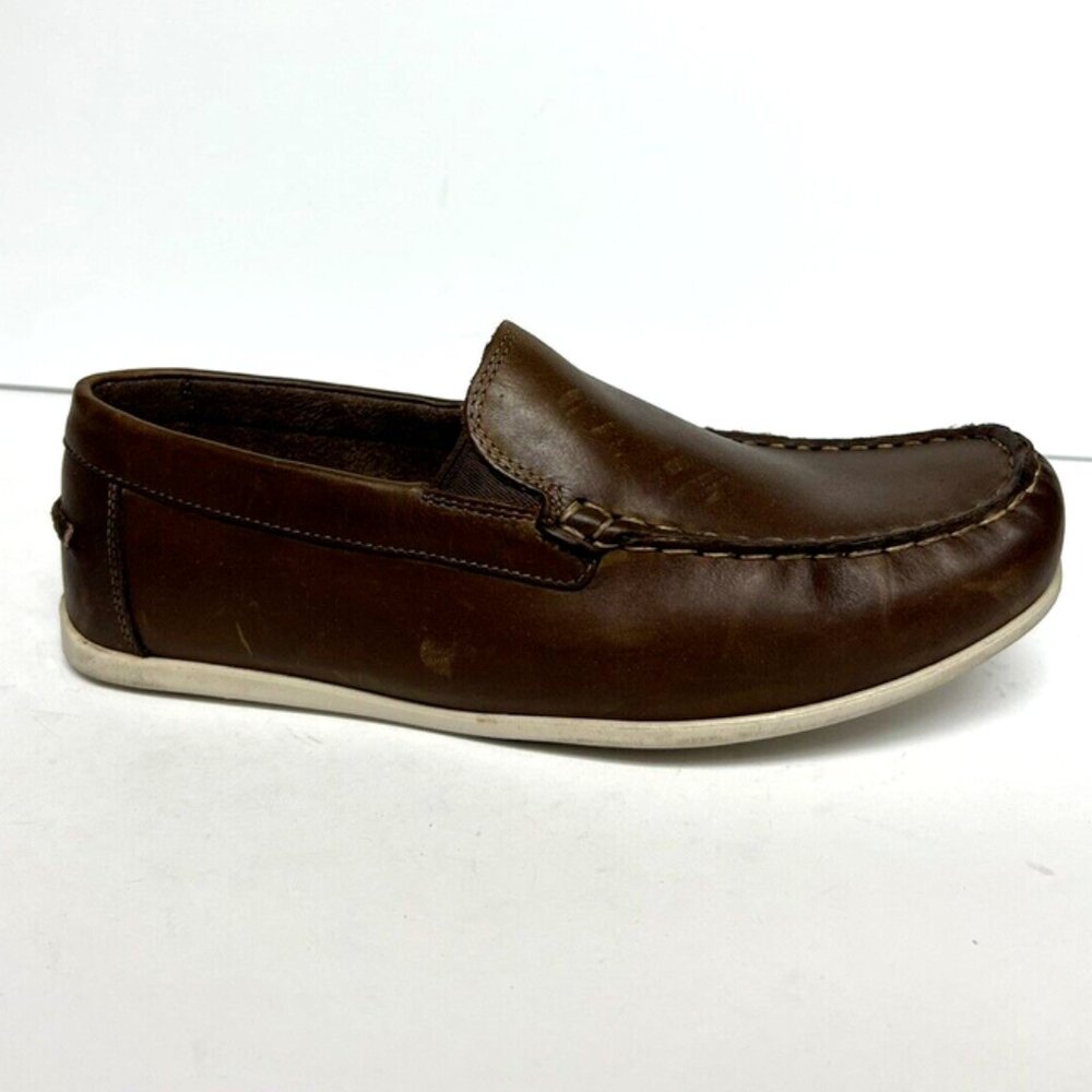 Florsheim Boys Brown Leather Slip-On Sneakers